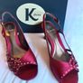 Clarkes Shoe/Stylish Red Satin Shoes from Clarkes  .. Colour: Red  ..  Size: 5.5 UK  ..  39 EU Image 7