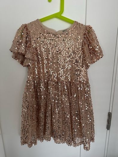 Sparkly sequin dress for a girl, 116cm, 5-6 years