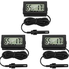 Digital Thermometer Hygrometer with Probe Thermometers Temperature Humidity Gauge Meter for Reptile Incubator Poultry Office Living Room (FREE POSTAGE)