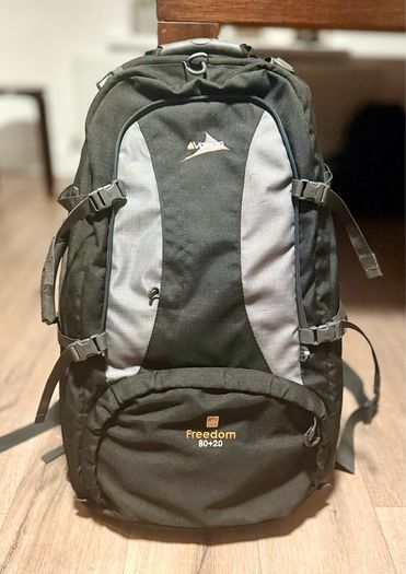 Vango Freedom 80+20 Hiking Backpack Travel Rucksack Adjustable Back Black