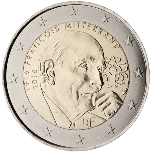 France 2 Euro Commemorative Coin 2016 - Francois Mitterrand. Uncirculated.