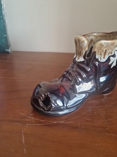 Vintage ceramic boot