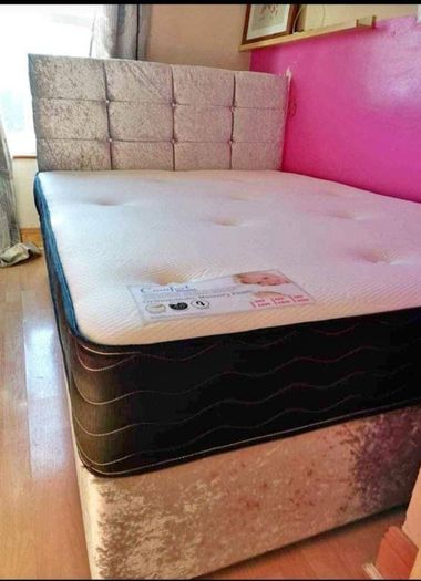 Brand New Stylish king Divan Beds.. Multiple Options Of Headboards. Tufted Memory Foam Mattresses Available. Drawers Storage Available