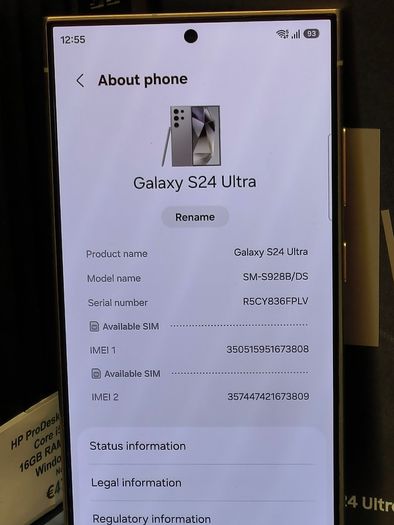 Samsung Galaxy S24 Ultra - 256GB / 12GB - Dual Sim Unlocked, Titanium Gray