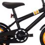 Kids Bike with Front Carrier 12 inch Black and Orange Image 6
