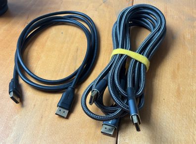 BLACKSYNCZE Displayport Cable 2M/6.6FT, DP to DP 1.2 Cable [4K@60Hz, 2K@165Hz, 2K@144Hz] Nylon Braided Display Port Cord Supports FreeSync and 3D, Compatible for Laptop, Gaming Monitor, Graphics Card