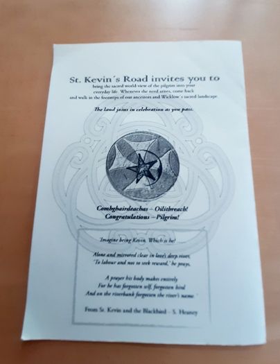 Irish pilgrim passport (Wicklow) 2014