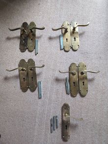 Brass door handles 4.5 sets