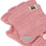 Mitten USB Heated Gloves, Men Women Winter Knitted Hand Warmer Fingerless Heated Gloves for Office Work (Pink) Image 4