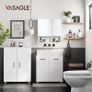 _Vanity unit, bathroom cabinet with double door, bathroom cabinet, adjustable shelf, softly closing hinges, for the bathroom, 60 x 30 x 63 cm, white Image 2