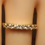 Gold Plated Sterling Silver 7 Stone Moissanite Band Ring Image 2