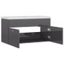 Sink Cabinet with Built-in Basin High Gloss Grey Chipboard Image 5