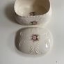 Very Pretty Parian ware flora number 8006 jewellery  box Image 2