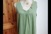 Avoca distressed Green 100 % cotton top tunic