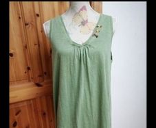 Avoca distressed Green 100 % cotton top tunic