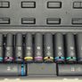 11 Piece 1/2inch Square Drive 6 Point Deep Hex Impact Socket Set -78mm Long | Colour Coded Image 2
