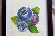 Watercolour - Original painting- Blueberry