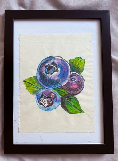 Watercolour - Original painting- Blueberry