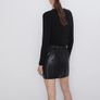 Zara Leather mini skirt with pockets Size 10 Image 7