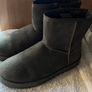 Ugg Style Moss Green Ankle Boots Image 3