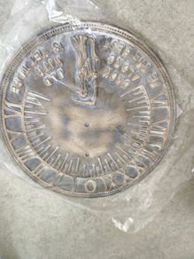 Vintage BRASS Sundial 11 inches Roman Numerals ,Grow Old Along With Me The Best