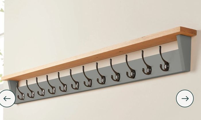 Coat Rack with Shelf - 12 Hooks