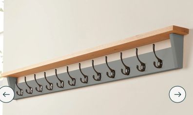 Coat Rack with Shelf - 12 Hooks