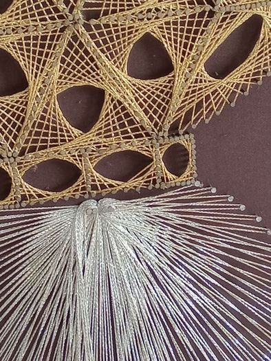 Large Mid-Century String Art