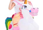 Inflatable Costume Unicorn Riding a Unicorn Air Blow-up Deluxe Halloween Costume MULTIPLE SIZES (FREE POSTAGE)