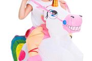 Inflatable Costume Unicorn Riding a Unicorn Air Blow-up Deluxe Halloween Costume MULTIPLE SIZES (FREE POSTAGE)