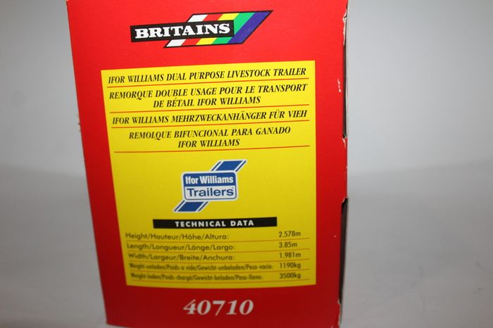 Britains Farm - Ifor Williams - Dual Purpose Livestock Trailer - Mint