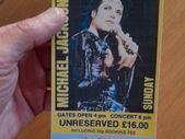 Michael Jackson replica concert ticket