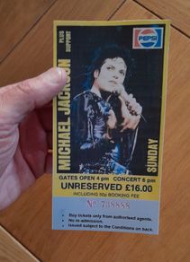 Michael Jackson replica concert ticket
