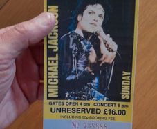 Michael Jackson replica concert ticket