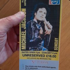 Michael Jackson replica concert ticket