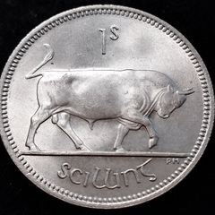 Ireland - 1968 - Shilling - Bull - KM.14a - UNC - [998]