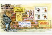 2008 Ireland Stampa Members Souvenir Celtic Cats Miniature Sheet Overprinted for Stampa Mint Never Hinged (MNH)