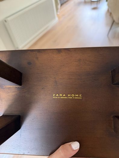 Zara Home Acacia wood small stool