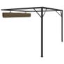 Garden Wall Gazebo with Retractable Roof 3x3 m Taupe 180 g/m Image 4