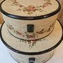 Vintage Hand Painted Floral Wooden Chests Boxes Image 2
