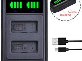 LPE17 LP-E17 LP E17 Dual USB LED Charger for Canon EOS Cameras
