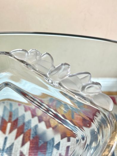 Mid Century Walther Crystal Glass Dish, Vintage West Germany