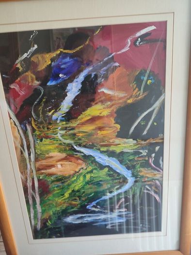 Lovely Original Art Deco Framed By K.dunne