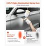 HVLP Air Spray Gun, Gravity Feed Paint Sprayer Gun with 3 Nozzles (1.3/1.4/1.7mm), 600ml Capacity Auto Paint Sprayer with Air Regulator for Automotive Primers, Clear Coats & Topcoats Image 2