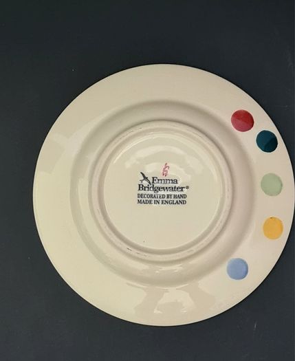 Set of 3 Emma Bridgewater Polka Dot Side Plates 17cm Vintage: two 2006, one 2007