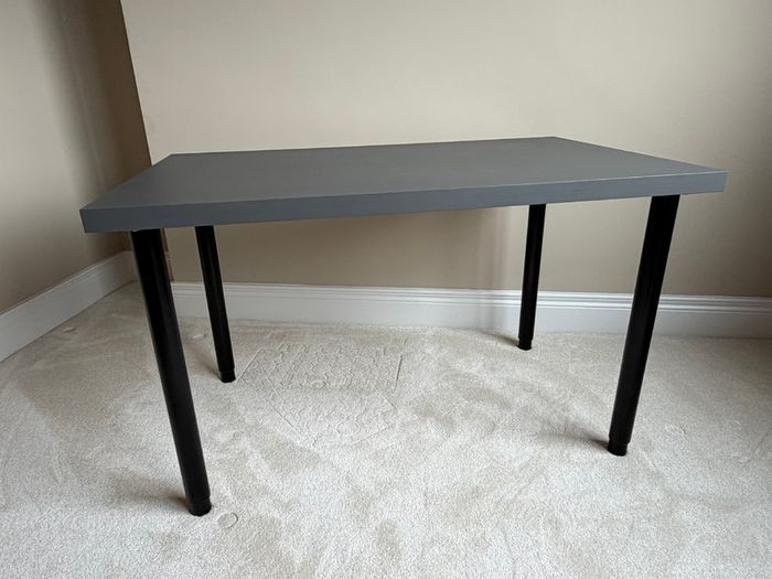 Ikea Linnmon/Olov Table/Desk dark grey/black, 100x60 cm