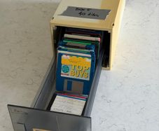 Box 5 with old Amiga discs