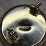 Vintage Italian Micro Mosaic Floral Brooch Gold Tone Round Stamped Italy Image 3