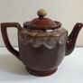 Lovely Newish Version of the Brown Betty Style Teapot, Hexagonal in Shape, Un-Marked on the Base, Holds One Litre/ 1.75 Pints Image 4