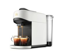 LOR BARISTA Absolu Satin White Coffee Machine Bundle